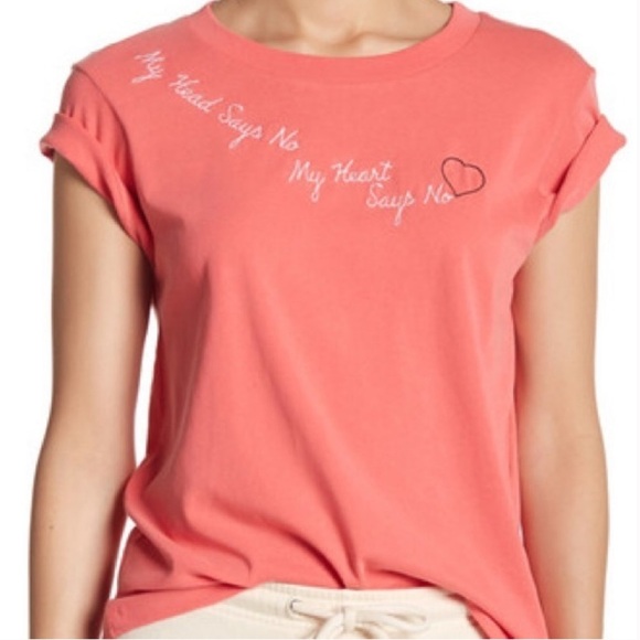 Wildfox My Head Says No, My Heart Says No tee - Picture 1 of 5